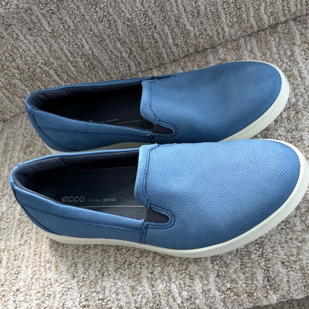 ECCO Barentz women's blue loafers. Size EU 39 (US 8-8.5) - Picture 2 of 8